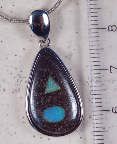 Designer Anhänger mit Opal-Inlay