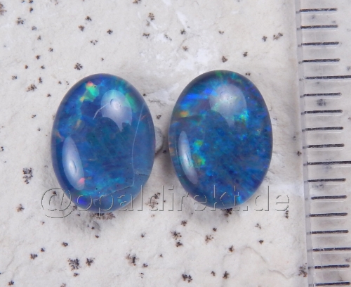 Opal-Tripletten-Pärchen 8 x 6 mm