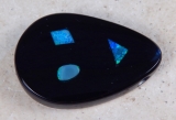 Obsidian mit Opal-Inlay