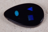 Obsidian mit Opal-Inlay